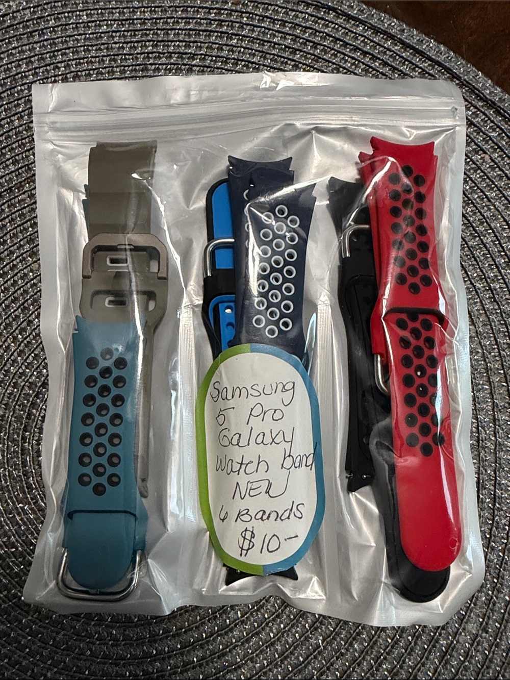 Samsung Replacement Sport Bands in Teal, Navy, Black & Red